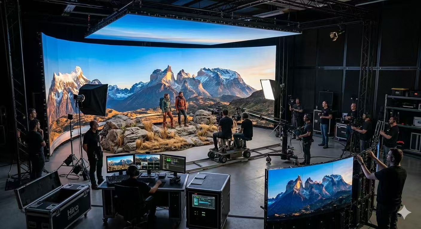 Virtual production set