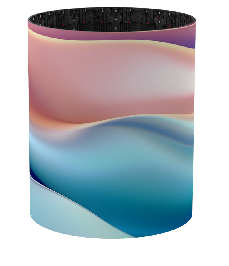 Cylinder curved screen